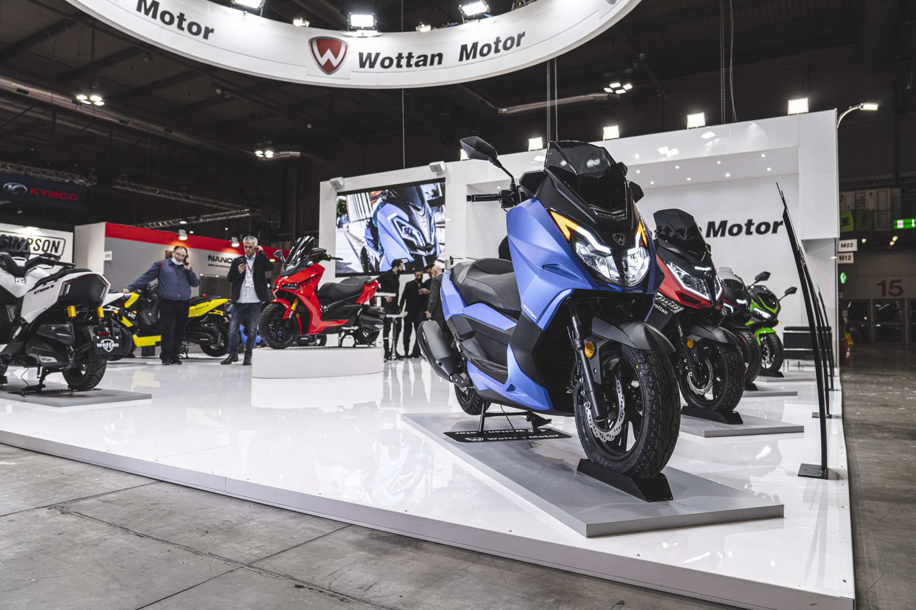 [EICMA 2021 - WOTTAN MOTOR] Panoramic view of the Wottan booth at EICMA