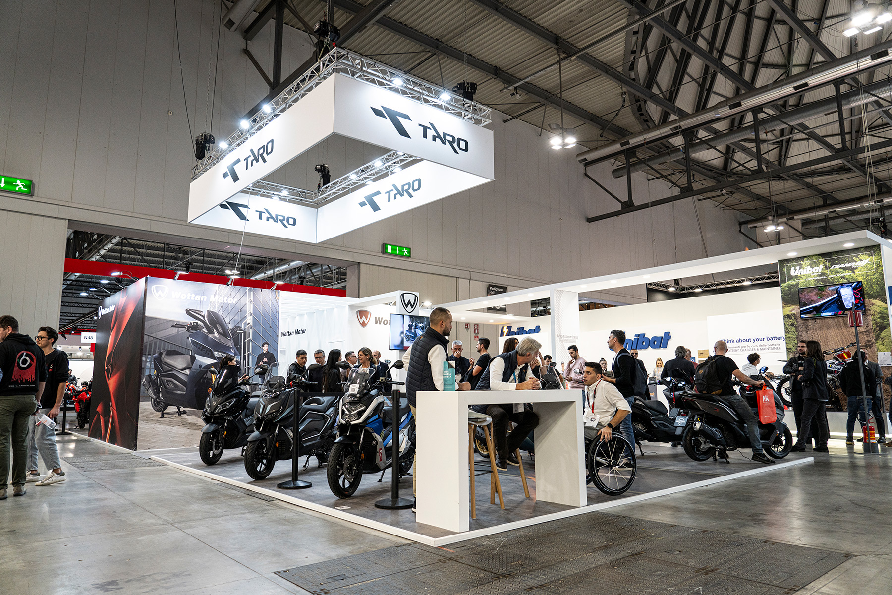 [EICMA 2023 - WOTTAN MOTOR] Overview of the Wottan Motor booth at EICMA 2023.